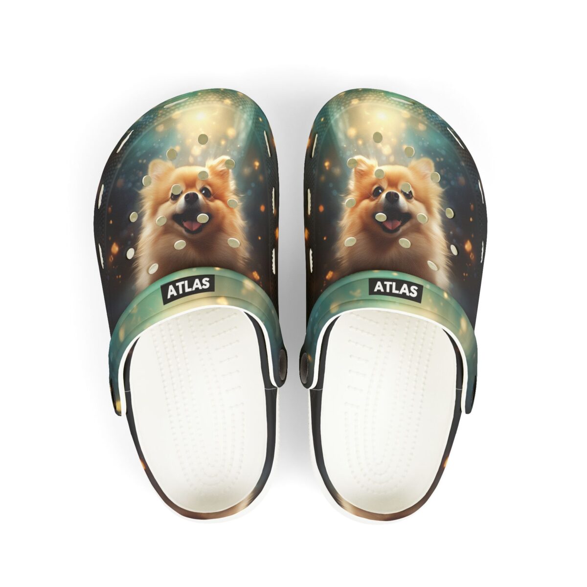 Atlas Kicks &mdash; custom clogs featuring Atlas, designed with AI